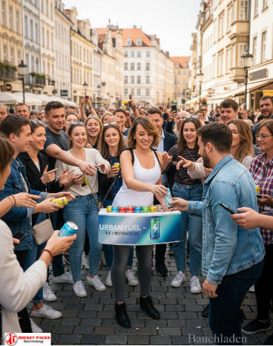 Bauchladen-Distribution beim Bieler Seefestival – Getränkeservice für Live-Publikum.