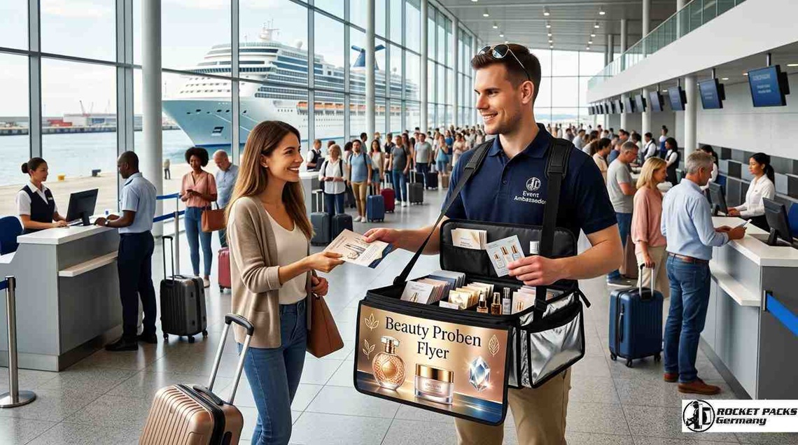 Detailaufnahme der stabilen Deckelscharniere an einem Profi-Bauchladen, die für ein reibungsloses Öffnen und Schließen sorgen.