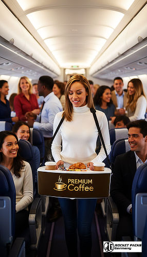 Frontansicht eines neutralen Modells, das wir für Energieversorger mit großflächigen Folierungen und Slogans ausgestattet haben.