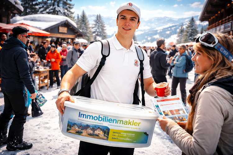 Praktische Steckplätze für leere Eiswaffeln – wir haben sie so platziert, dass man sie beim Gehen nicht mit dem Ellenbogen erwischt.