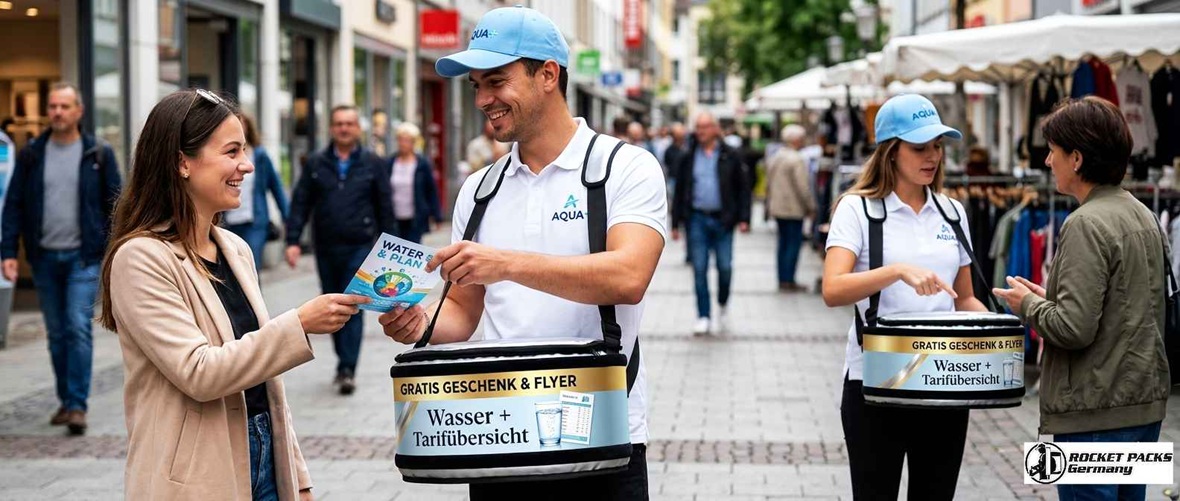Kompakter Bauchladen Onboard für Airline-Catering und In-Flight Sales am Flughafen Frankfurt; Leichtbau-Lösung für den mobilen Verkauf in Kabinen.