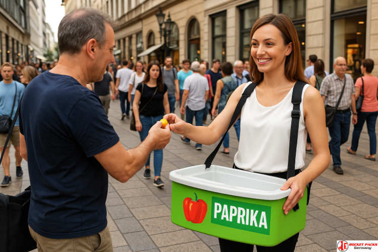 Beer To Go Sampling und Promotion mit mobilem Bauchladen beim Streetfoodfest Hamburg, ergänzt durch OpenAir Outdoor Point of Sale﻿ und emotionales Erlebnismarketing.