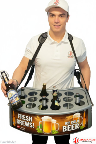 Getränke Bauchladen beim Foodtruck Event in Köln Erfrischungsproben & Limonade