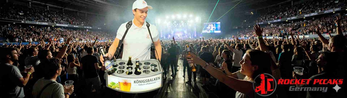 Festival Bierverkauf direkt an Besucher unter freiem Himmel