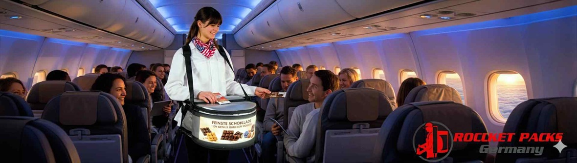 Komfortabler Bordcatering Service an Bord moderner Flugzeuge
