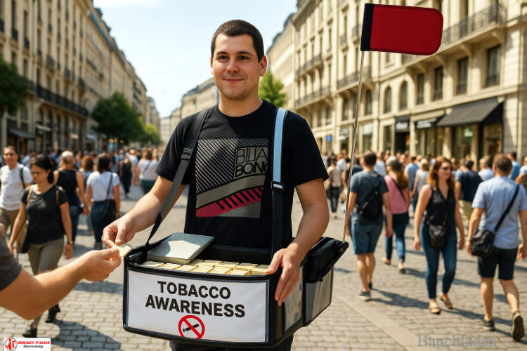 Sampling mit professionellem Coffee To Go Bauchladen beim Mountain Festival Innsbruck, kombiniert mit aufmerksamkeitsstarker Shop- und Markenpräsentation.