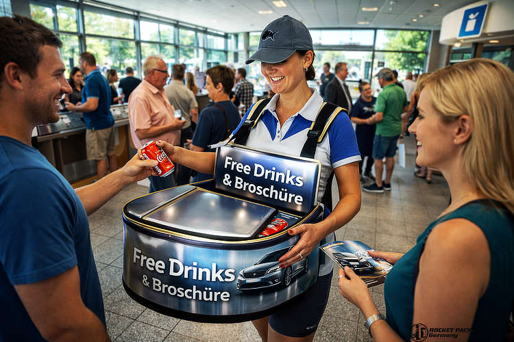 Der Deckel lässt sich weit öffnen. Schnelles Zugreifen ohne hakelige Scharniere ist im Verkaufstress Gold wert.