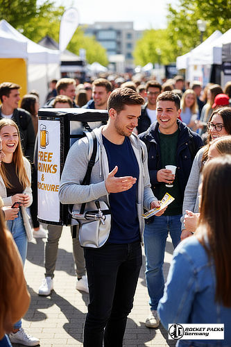Detailaufnahme der Kreuzgurte am Rücken; wir haben sie so konzipiert, dass sie nicht in die Nackenmuskulatur einschneiden.