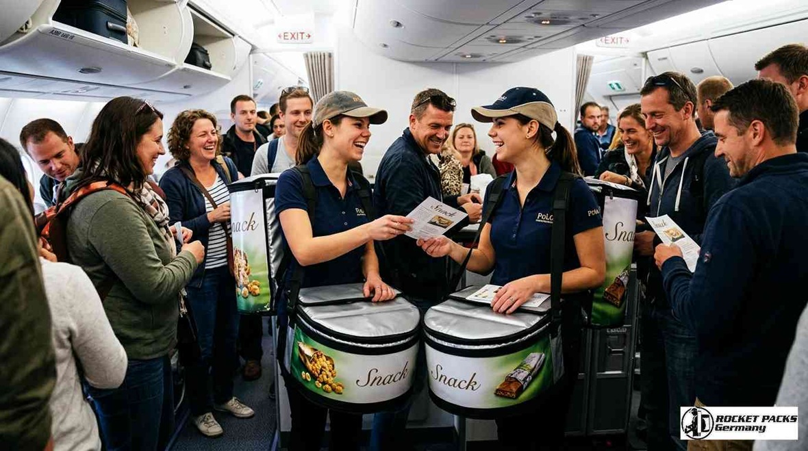 Mobiler Kaffee-Bauchladen für Kaffee-Service unterwegs; optimale Verteilung von Heißgetränken während der Basler Fasnacht Feierlichkeiten.