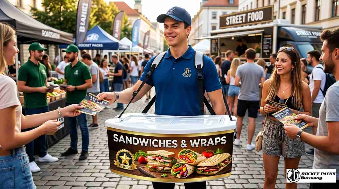 Spezielles Kreuzgurtsystem, das für eine stabile Position des Ladens sorgt, wenn dieser voll mit Eiscreme bestückt ist.