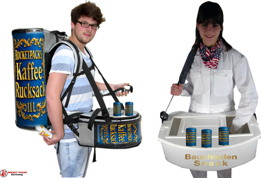 Leichter und ergonomischer Bauchladen mit verstellbarem Tragegurt, atmungsaktivem Material und optimaler Gewichtsverteilung – ideal für den mobilen Verkauf auf Märkten, Events und Promotion-Aktionen