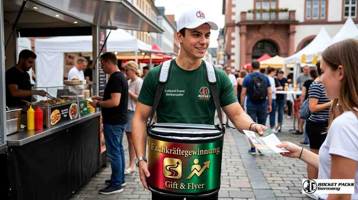 Professioneller XL Bauchladen direkt vom Hersteller Deutschland; langlebige Qualitäts-Ausrüstung für das internationale Eventmanagement.