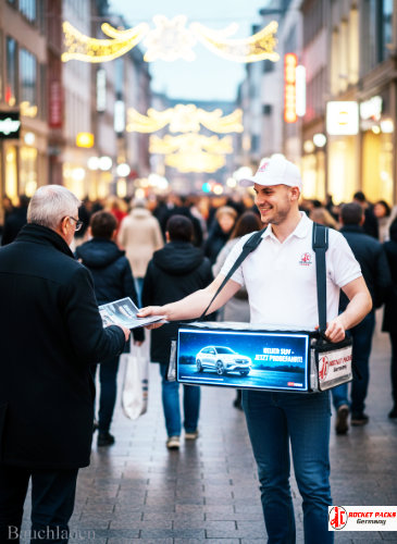 Mobile Catering Rocketpacks Eiscreme Bauchladen﻿ Aktion beim Hafenfest Flensburg, fokussiert auf Markenevents, Imagetransfer und Livepublikum.