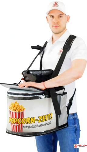 Sampling mit dem rocketpacks﻿ Bauchladen und effektiver POS Kommunikation﻿ auf dem Jazzfestival in Zürich, gekennzeichnet durch Kundenansprache und visuelles Marketing.