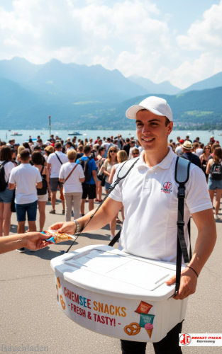 Rocketpacks Promotions-Bauchladen beim Weinfest in Heilbronn