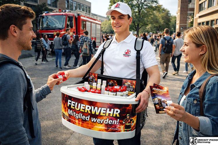 Person to Person Marketing in der Design Center Linz. Tragbare Präsentationsflächen fördern die direkte Shopper Aktivierung durch haptische Erlebnisse.