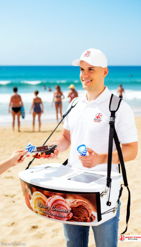 Sampling Bauchladen beim Stadtlauf in St. Gallen Fitnessdrinks & Proteinriegel