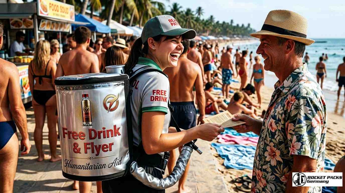 Kompakte Sampling-Einheit für Getränke-Tests und Spirituosen-Marketing in Graz; mobile POS-Lösung für maximale Werbebotschaft.