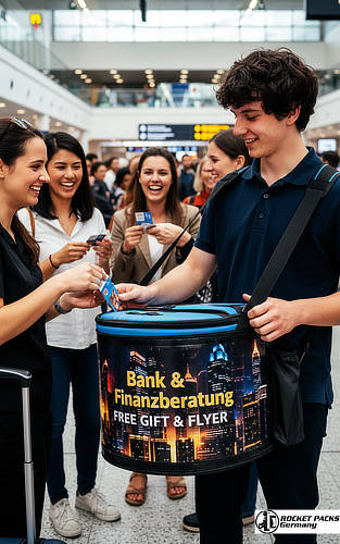 Unübersehbare Präsenz in der Einkaufszone. Die breite Front dient als mobiler Point of Sale und sorgt für maximale Sichtbarkeit der Marke.