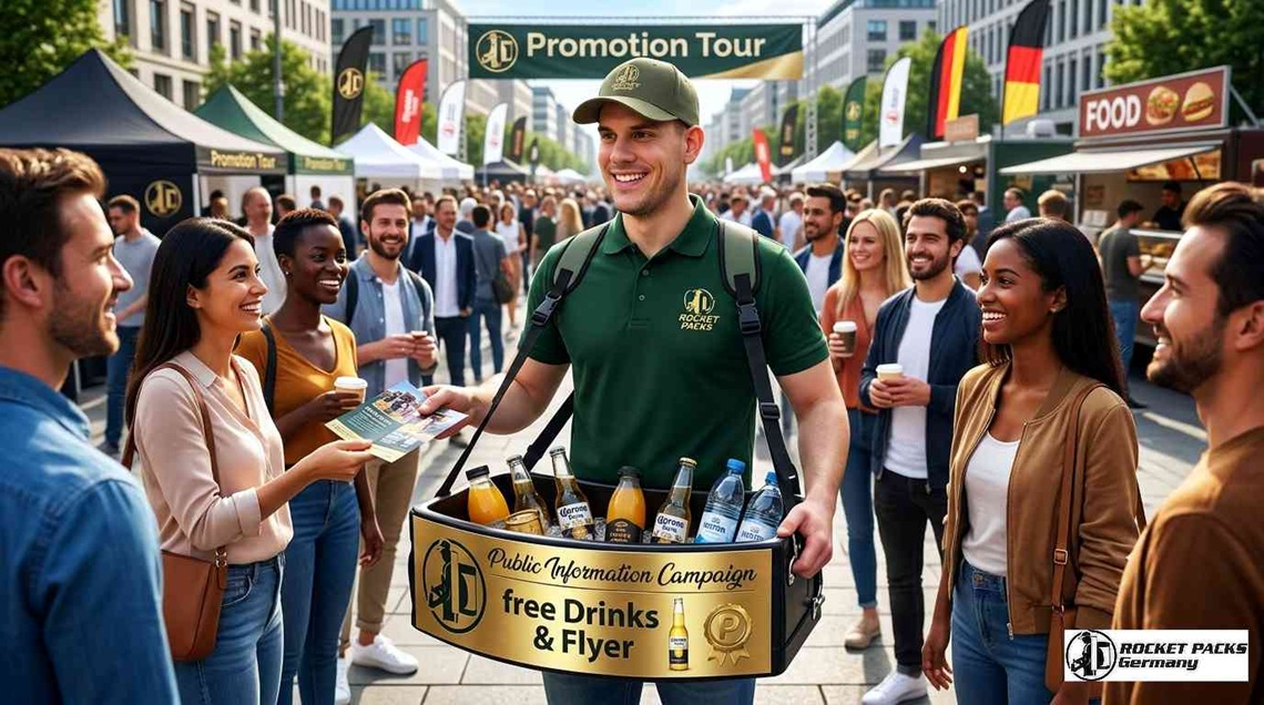 Bauchladen zur Shopper Activation und POS Campaign zur Steigerung der Kaufimpulse.