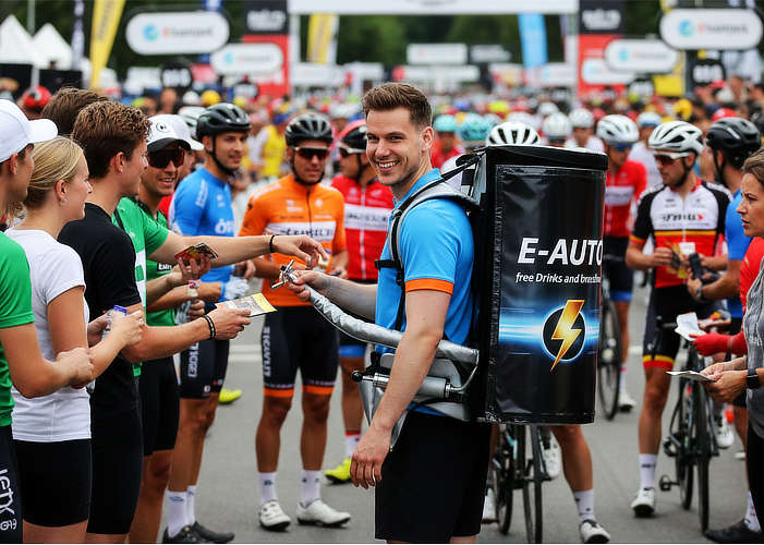 Draufsicht in das Hauptfach. Wir haben die Tiefe so gewählt, dass auch sperrige Warenproben sicher liegen bleiben, wenn der Promoter mal schneller losläuft.