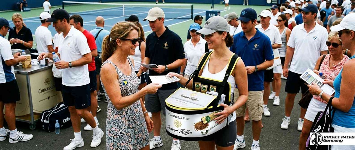Tragbares System für die Event-Gastronomie in Wien; effiziente Warenpräsentation für Fingerfood und kleine Snacks bei Stehempfängen.
