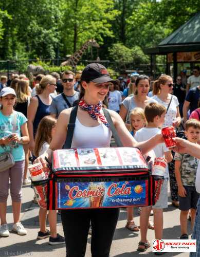 Effiziente Verköstigungs-Aktion mit Bauchladen auf der Herbstmesse Basel, unter Einbindung von Cross Promotion und On Pack Promotion.