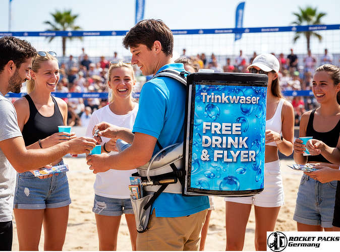 Effizienter Straßenverkauf auf engstem Raum. Ein Bauchladen-Sampler spart Platz und Personalkosten. Erhöht die Aufenthaltsqualität durch schnellen Service To Go.