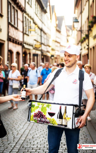Einsatz eines Profi-Bauchladens bei Ars Electronica Linz als innovatives POS-Konzept mit gezielter Kundenaktivierung und Sampling.